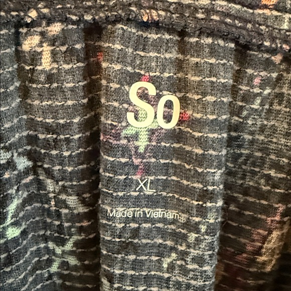 SO Tie Back Sundress Womens Blue Floral Tiered Babydoll - Picture 2 of 4